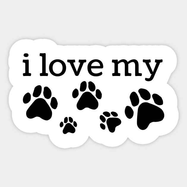 i love my dogs , dogs lover gift , funny gifts idea Sticker by MdArt43